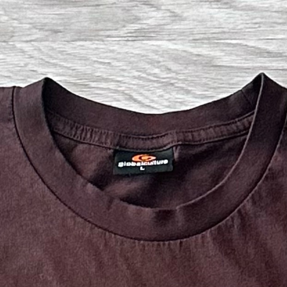 Global Culture “Original & Unrestored” Brown Graphic Tee Size L - Picture 6 of 8